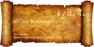Ács Nikolett névjegykártya